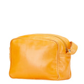 ロエベ 斜め掛け ミニショルダーバッグ ブラウン レザー オーストリッチ レディース LOEWE 【中古】